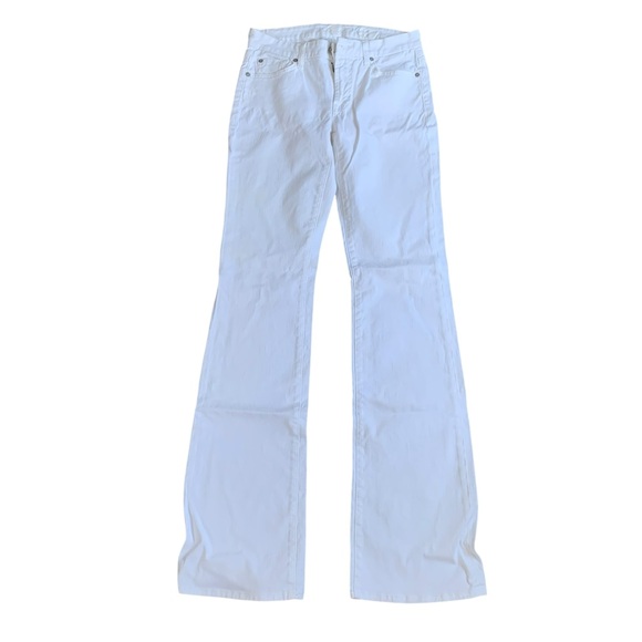 7 For All Mankind Women's Flare White Jeans - Picture 1 of 3